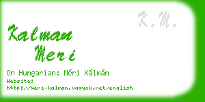 kalman meri business card